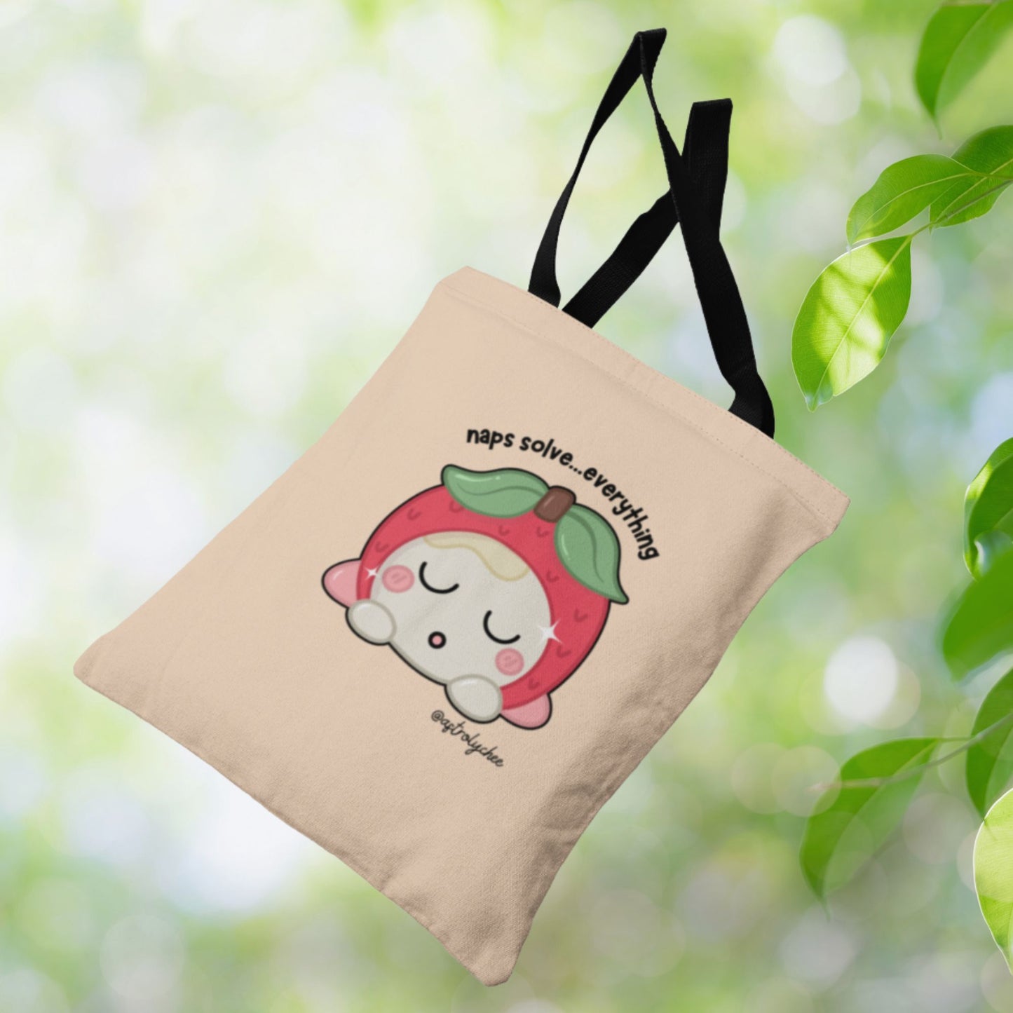 Astrolychee "Naps Solve Everything" Cozy Tote Bag