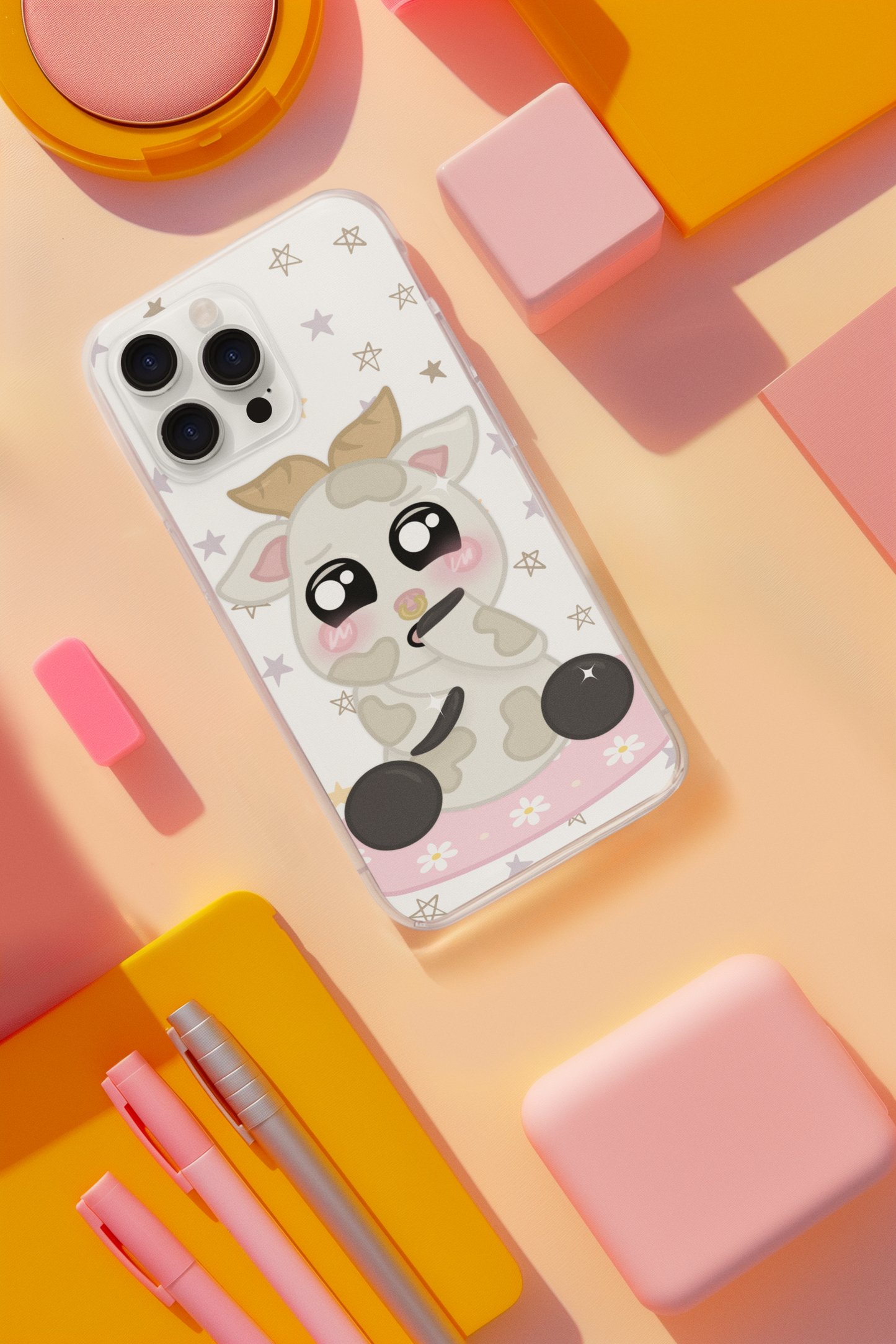 Astrolychee White TPU iPhone Case – Adorable Auru